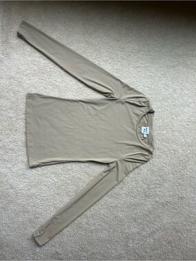 Long Sleeve Beige Top